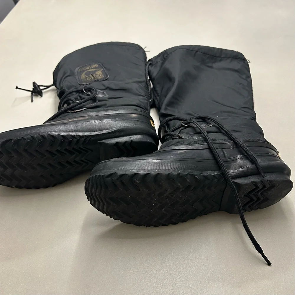 Sorel Women’s  Snowlion  Black Winter  Boots  Size 7 - Picture 8 of 10